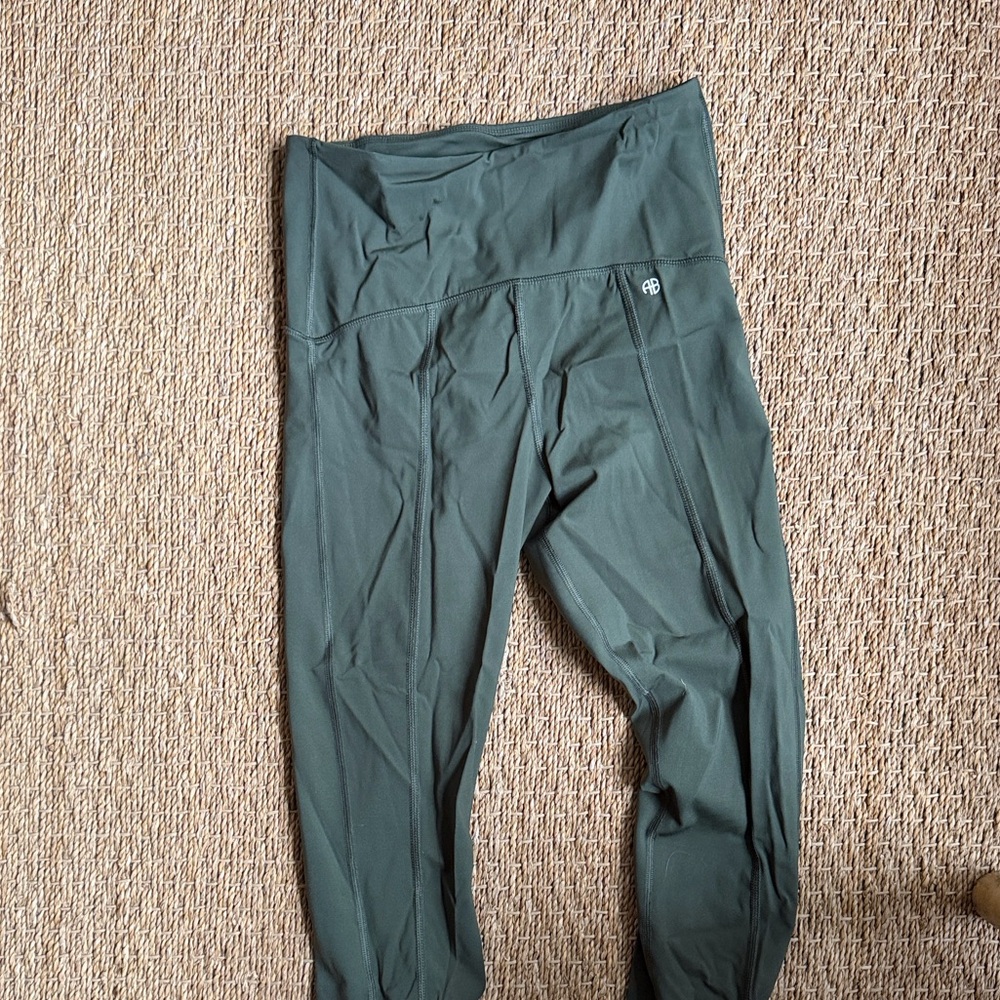 Anine Bing Sport Dark Olive High-Waist Leggings